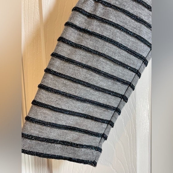 Wild Fable Mock Turtleneck Top Long Sleeves with Metallic Detail Semi Sheer XXL - Picture 5 of 8